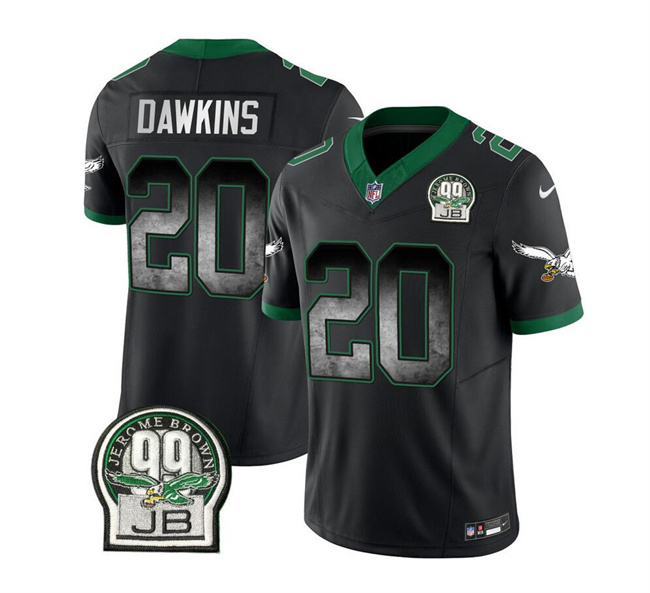 Philadelphia Eagles #20 Brian Dawkins Black 2023 F.U.S.E. Throwback Vapor Untouchable Limited Stitched Jersey