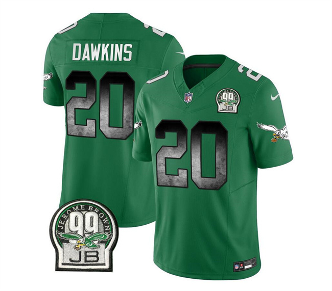 Philadelphia Eagles #20 Brian Dawkins Green 2023 F.U.S.E. Throwback Vapor Untouchable Limited Stitched Jersey