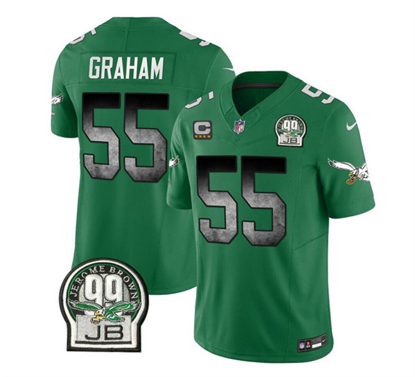 Philadelphia Eagles #55 Brandon Graham Green 2023 F.U.S.E. With 4-Star C Patch Throwback Vapor Untouchable Limited Stitched Jersey