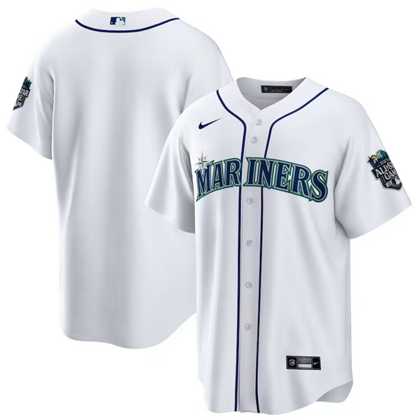 Seattle Mariners Custom White 2023 All-Star Game Patch Cool Base Stitched Jersey