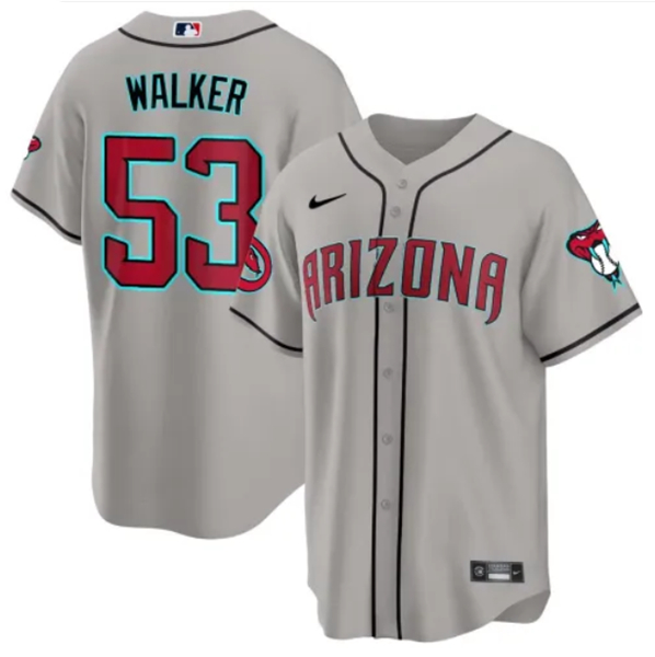 Arizona Diamondbacks #53 Christian Walker Gray 2024 Cool Base Stitched Jersey
