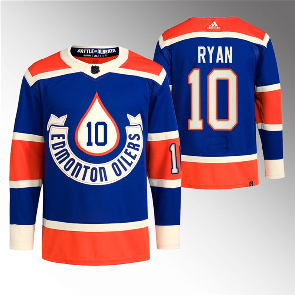 Edmonton Oilers #10 Derek Ryan 2023 Royal Heritage Classic Primegreen Stitched Jersey