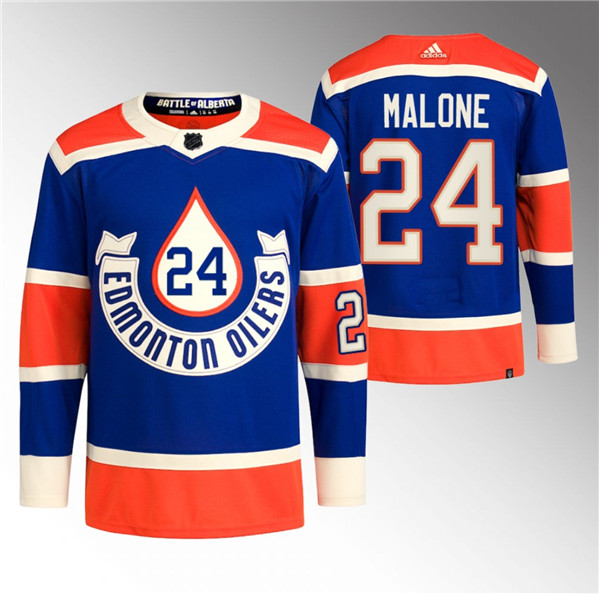 Edmonton Oilers #24 Brad Malone 2023 Royal Heritage Classic Primegreen Stitched Jersey