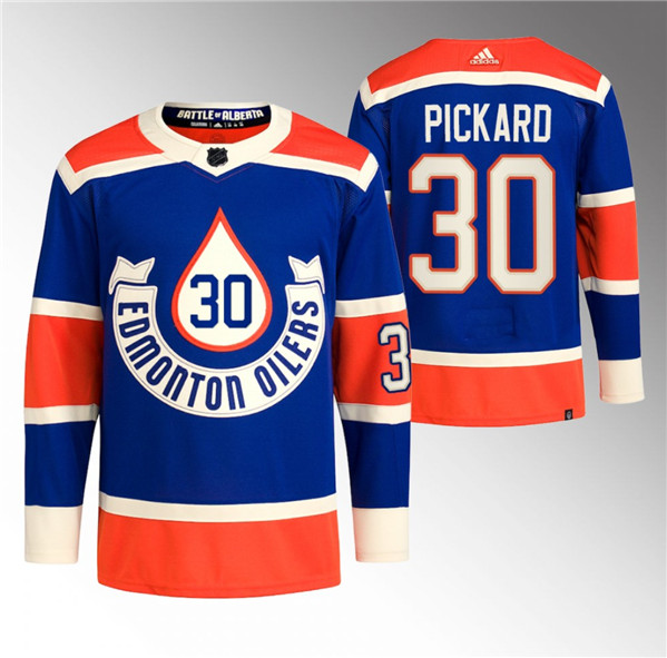 Edmonton Oilers #30 Calvin Pickard 2023 Royal Heritage Classic Primegreen Stitched Jersey