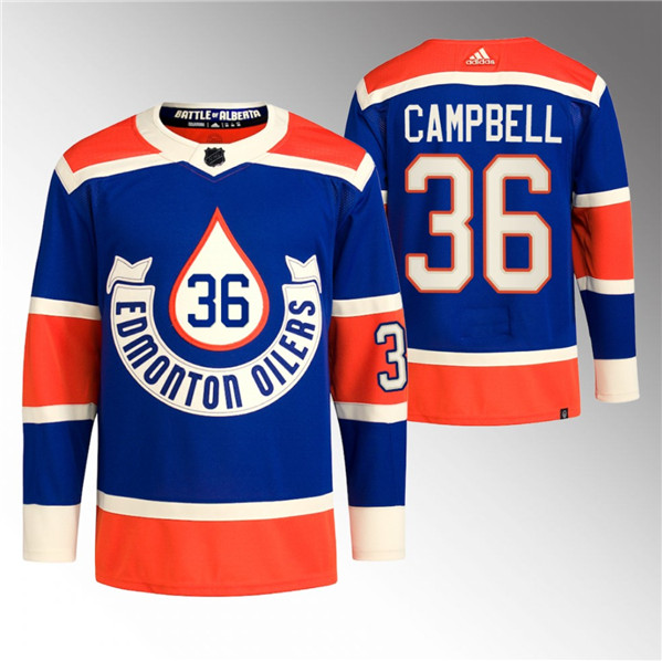 Edmonton Oilers #36 Jack Campbell 2023 Royal Heritage Classic Primegreen Stitched Jersey