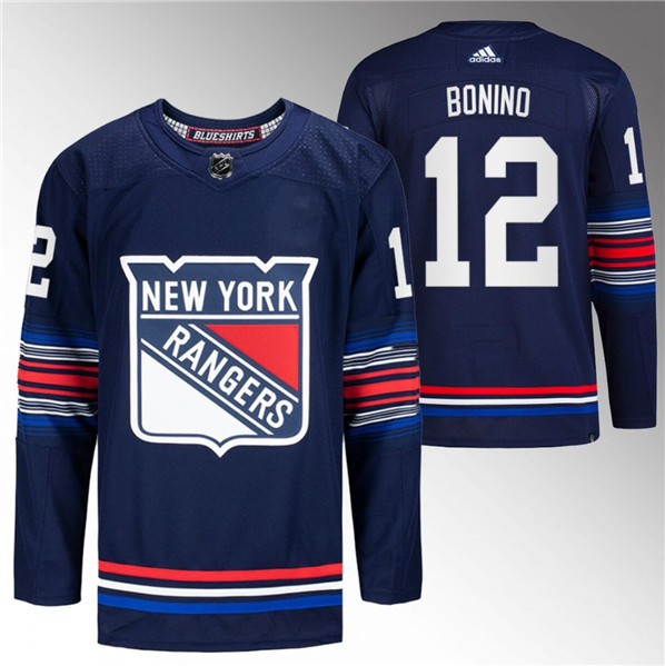 New York Rangers #12 Nick Bonino Navy Stitched Jersey