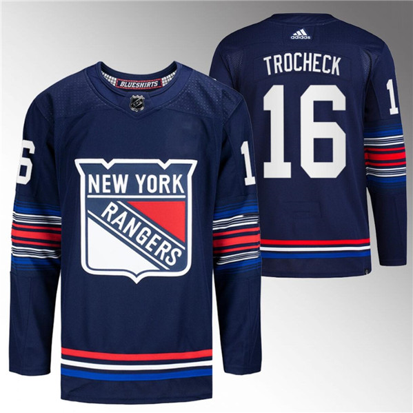 New York Rangers #16 Vincent Trocheck Navy Stitched Jersey