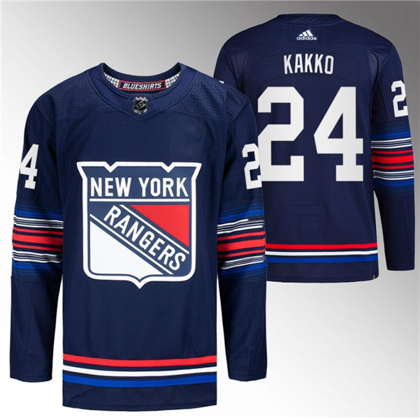 New York Rangers #24 Kaapo Kakko Navy Stitched Jersey