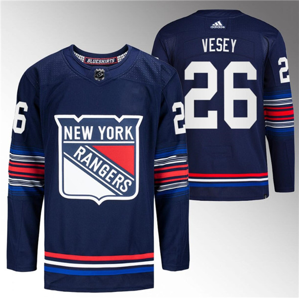 New York Rangers #26 Jimmy Vesey Navy Stitched Jersey