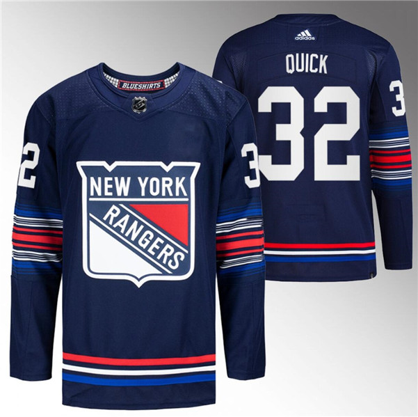 New York Rangers #32 Jonathan Quick Navy Stitched Jersey