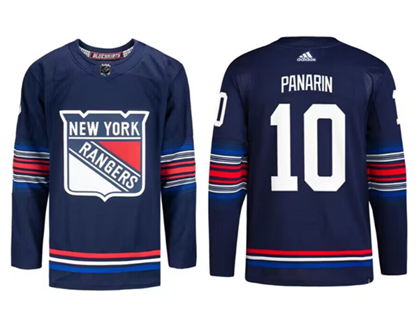 New York Rangers Custom Navy Stitched Jersey