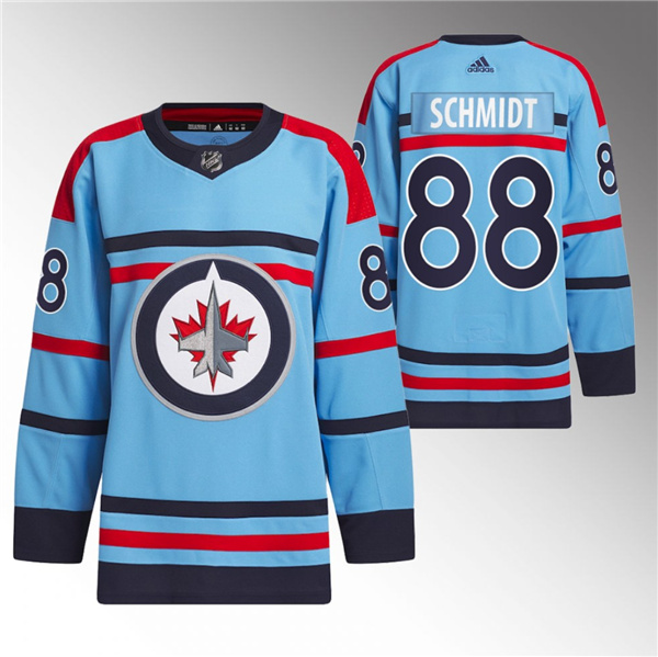 Winnipeg Jets #88 Nate Schmidt Light Blue Anniversary Primegreen Stitched Jersey