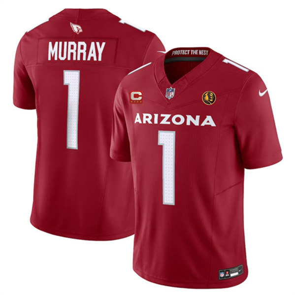 Arizona Cardinals #1 Kyler Murray Red 2023 F.U.S.E. With 4-Star C Patch And John Madden Patch Vapor Limited Stitched Jersey