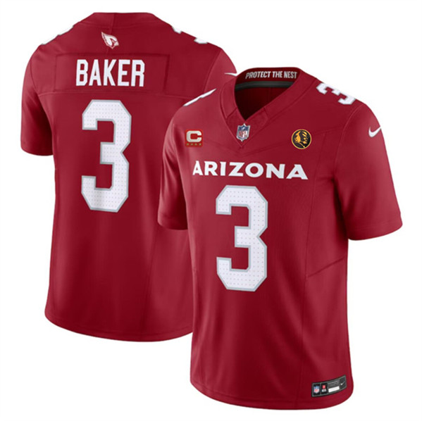 Arizona Cardinals #3 Budda Baker Red 2023 F.U.S.E. With 4-Star C Patch And John Madden Patch Vapor Limited Stitched Jersey
