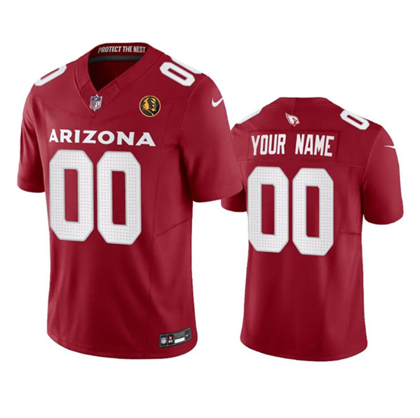 Arizona Cardinals Custom Red 2023 F.U.S.E. With John Madden Patch Vapor Limited Stitched Jersey