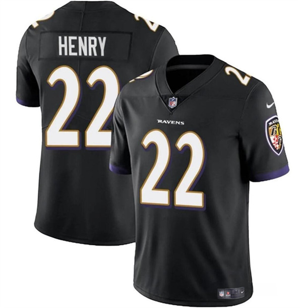 Baltimore Ravens #22 Derrick Henry Black Vapor Limited Stitched Jersey