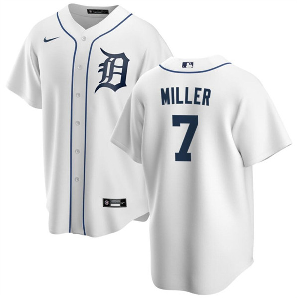 Detroit Tigers #7 Shelby Miller White Cool Base Stitched Jersey
