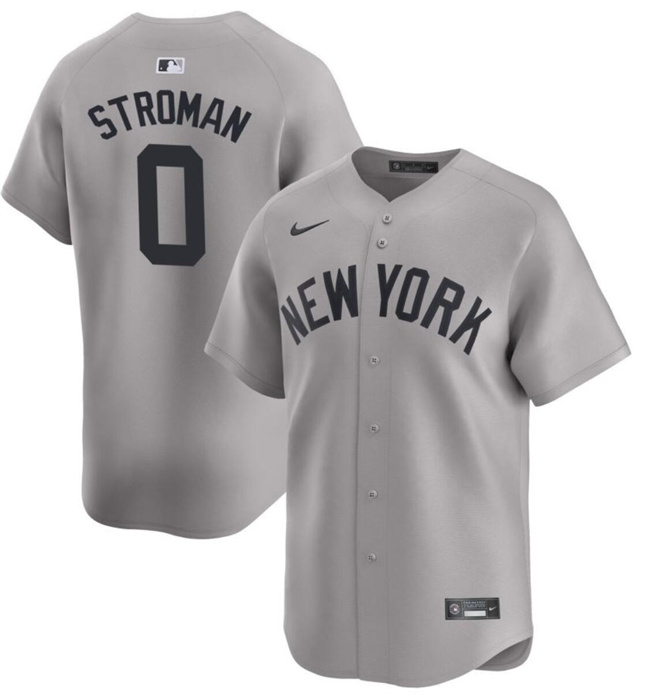 New York Yankees #0 Marcus Stroman Gray Cool Base Stitched Jersey