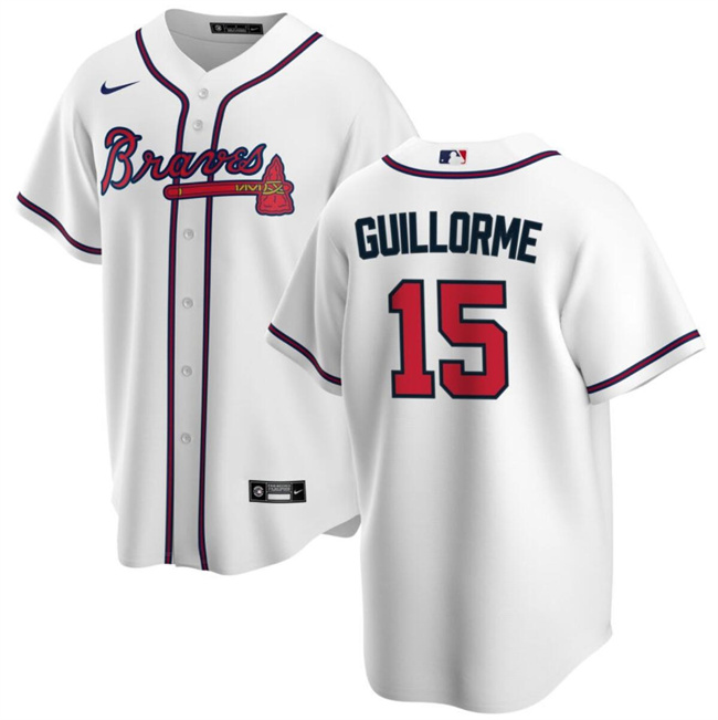 Atlanta Braves #15 Luis Guillorme White Cool Base Stitched Jersey
