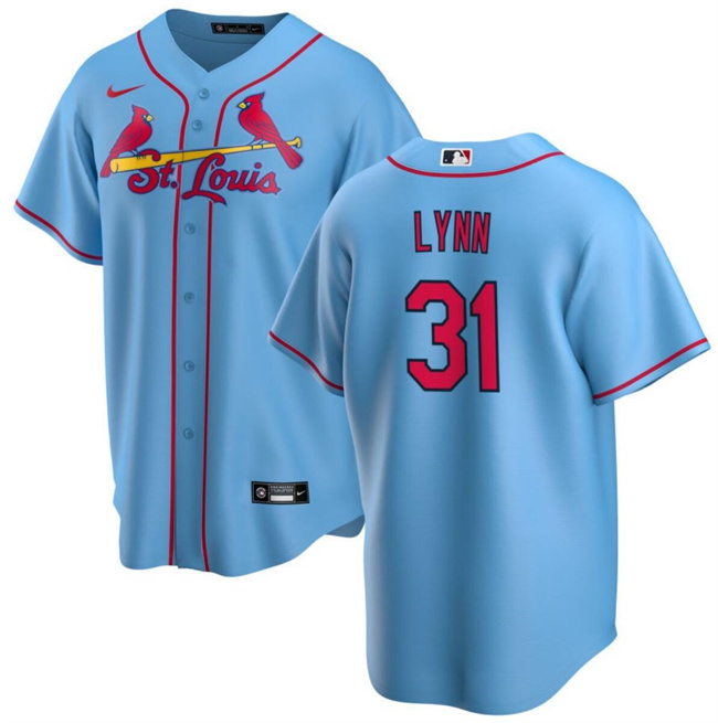 St. Louis Cardinals #31 Lance Lynn Blue Cool Base Stitched Jersey