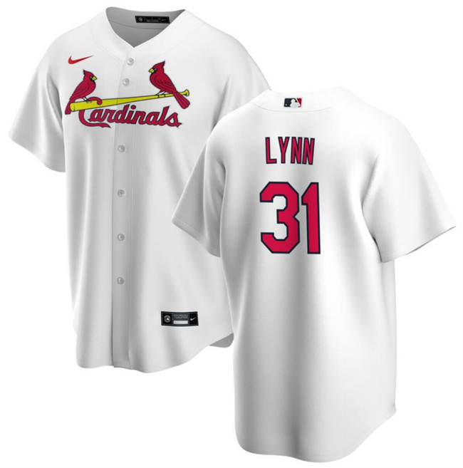 St. Louis Cardinals #31 Lance Lynn White Cool Base Stitched Jersey