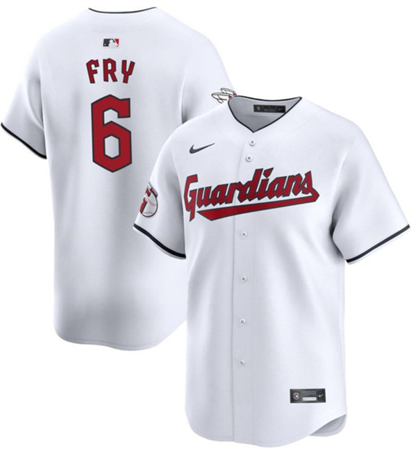 Cleveland Guardians #6 David Fry White Cool Base Stitched Jersey