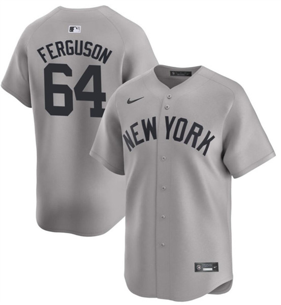 New York Yankees #64 Caleb Ferguson Gray 2024 Home Limited Cool Base Stitched Jersey