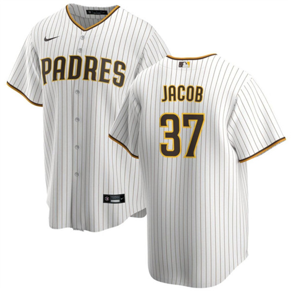 San Diego Padres #37 Alek Jacob White Cool Base Stitched Jersey