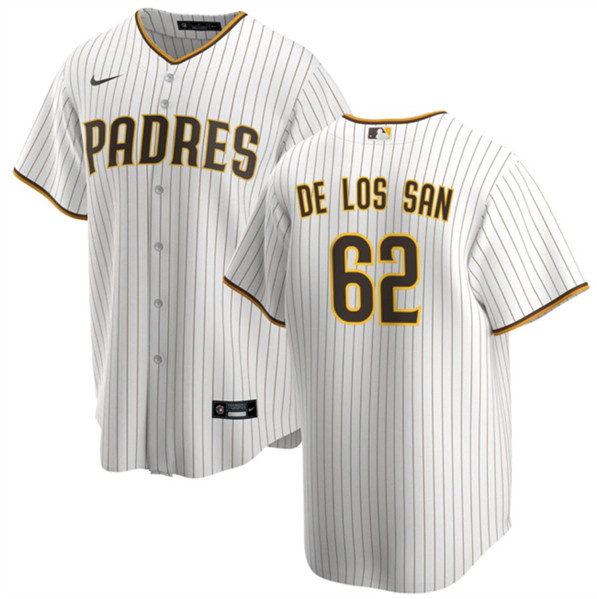 San Diego Padres #62 Enyel De Los Santos White Cool Base Stitched Jersey