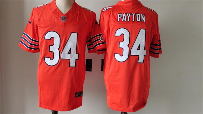 Chicago Bears #34 Walter Payton Orange 2023 F.U.S.E. Limited Stitched Jersey