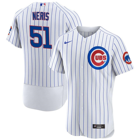 Chicago Cubs #51 Héctor Neris White Flex Base Stitched Jersey