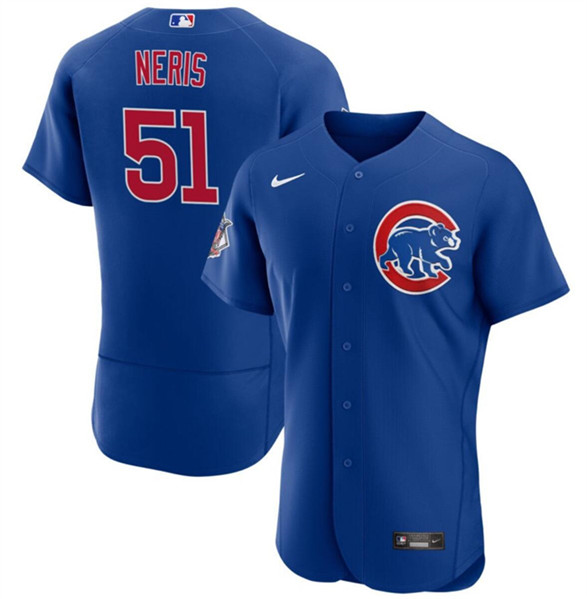 Chicago Cubs #51 Héctor Neris Blue Flex Base Stitched Jersey