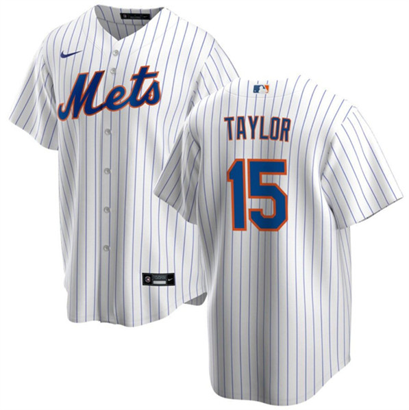 New York Mets #15 Tyrone Taylor White Cool Base Stitched Jersey