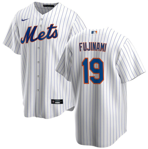 New York Mets #19 Shintaro Fujinami White Cool Base Stitched Jersey