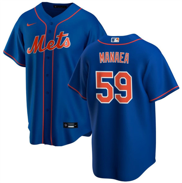 New York Mets #59 Sean Manaea Blue Cool Base Stitched Jersey