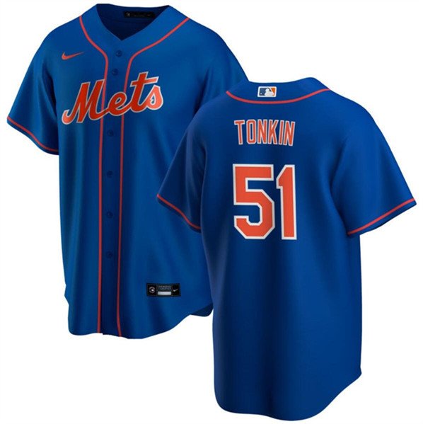 New York Mets #51 Michael Tonkin Blue Cool Base Stitched Jersey