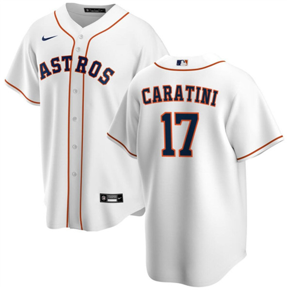 Houston Astros #17 Victor Caratini White Cool Base Stitched Jersey
