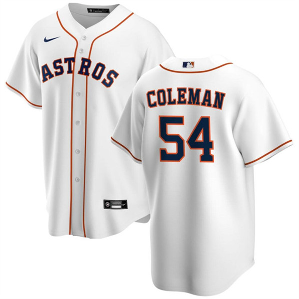 Houston Astros #54 Dylan Coleman White Cool Base Stitched Jersey