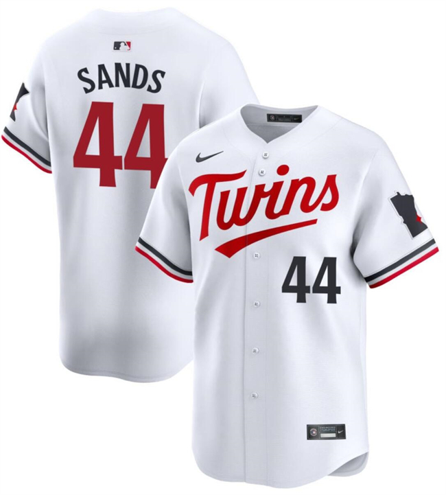 Minnesota Twins #44 Cole Sands White 2024 Home Limited Cool Base Stitched Jersey