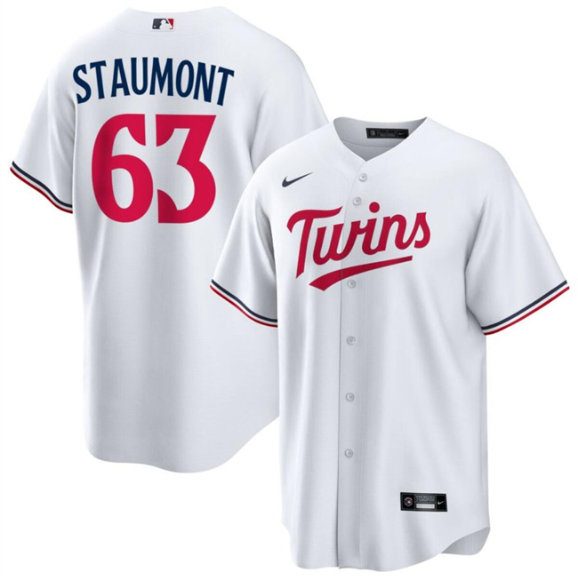 Minnesota Twins #63 Josh Staumont White Cool Base Stitched Jersey