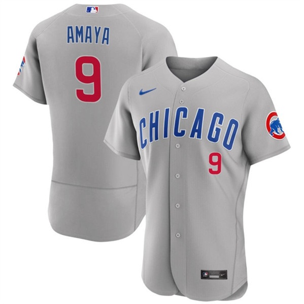 Chicago Cubs #9 Miguel Amaya Gray Flex Base Stitched Jersey