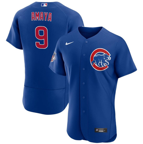Chicago Cubs #9 Miguel Amaya Blue Flex Base Stitched Jersey