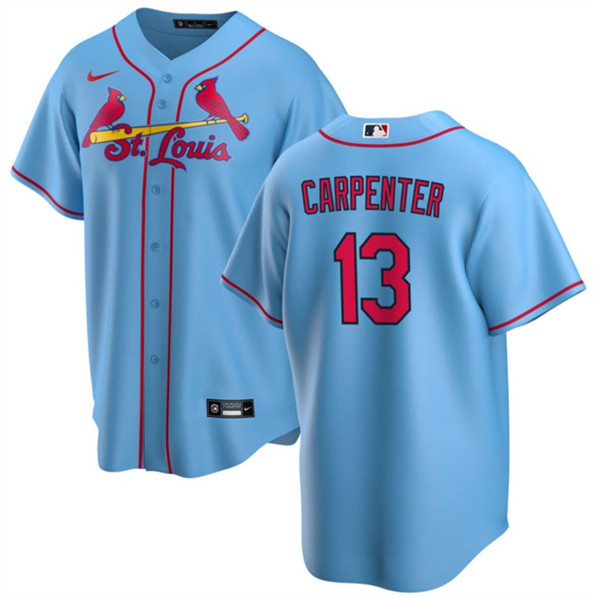 St. Louis Cardinals #13 Matt Carpenter Blue Cool Base Stitched Jersey