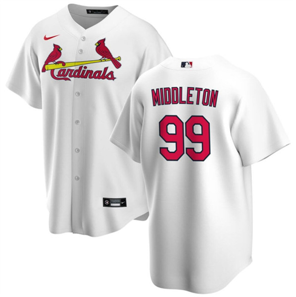 St. Louis Cardinals #99 Keynan Middleton White Cool Base Stitched Jersey