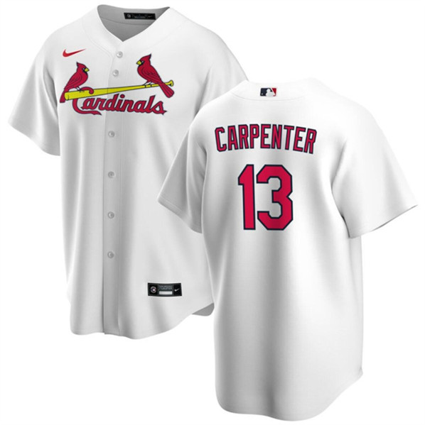 St. Louis Cardinals #13 Matt Carpenter White Cool Base Stitched Jersey