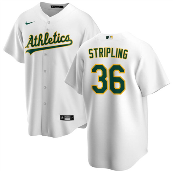 Oakland Athletics #36 Ross Stripling White Cool Base Stitched Jersey
