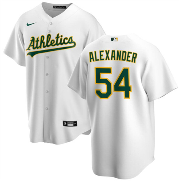 Oakland Athletics #54 Scott Alexander White Cool Base Stitched Jersey