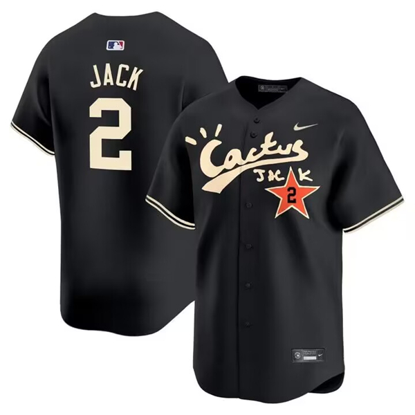 Houston Astros #2 David Jack Black Cactus Jack Vapor Premier Limited Stitched Jersey