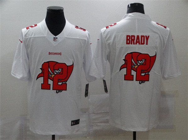 Tampa Bay Buccaneers #12 Tom Brady White Shadow Logo Limited Stitched Jersey