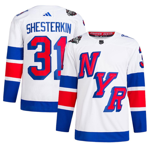 New York Rangers #31 Igor Shesterkin White 2023-2024 Stadium Series Stitched Jersey